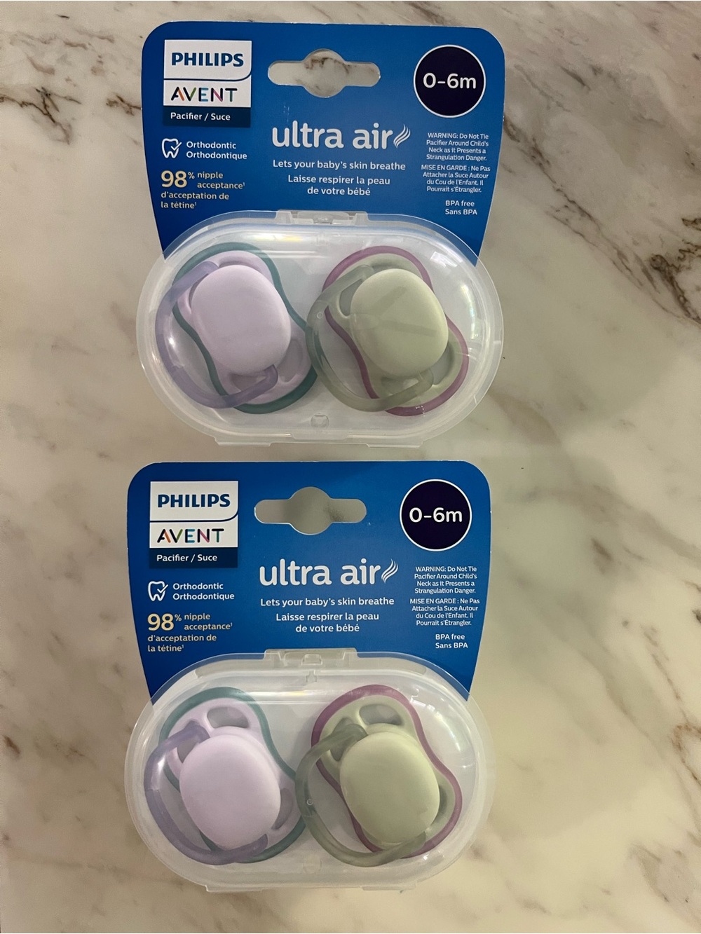 Philips Avent Ultra Air Pacifiers 0-6m (2-Pack)